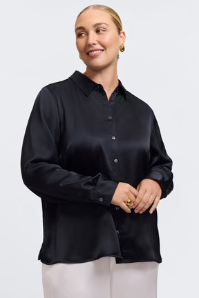 Bianca Plus Beyond Silk Long Sleeve Shirt