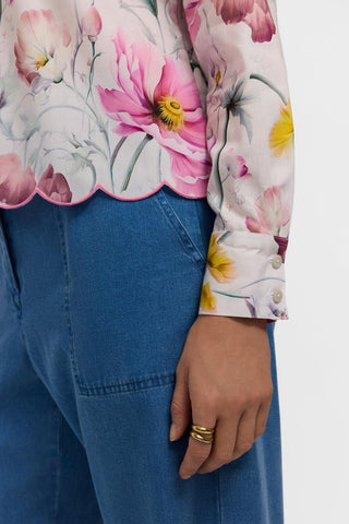 Scarlett Plus Delicate Florals Long Sleeve Shirt