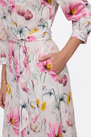 Esther Plus Delicate Florals 3/4 Sleeve Dress