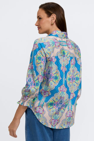 Olivia Paisley Medallion 3/4 Sleeve Shirt
