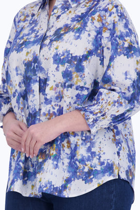 Olivia Plus Abstract Floral 3/4 Sleeve Shirt