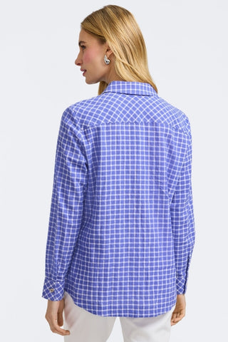 Cassie No Iron Stretch Warm Check Long Sleeve Shirt