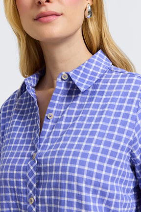 Cassie No Iron Stretch Warm Check Long Sleeve Shirt