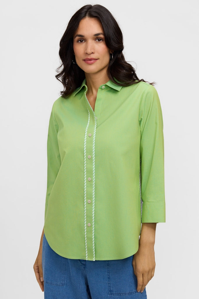 Marni No Iron Pinpoint 3/4 Sleeve Shirt – Foxcroft