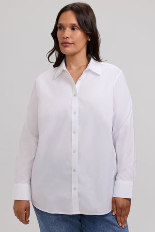 Meghan Plus No Iron Pinpoint Long Sleeve Shirt