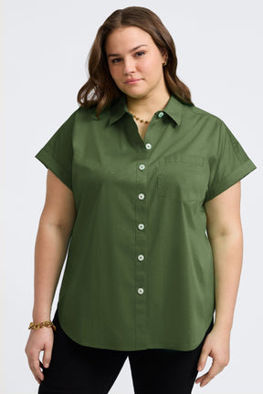 Abigail Plus No Iron Stretch Short Sleeve Shirt