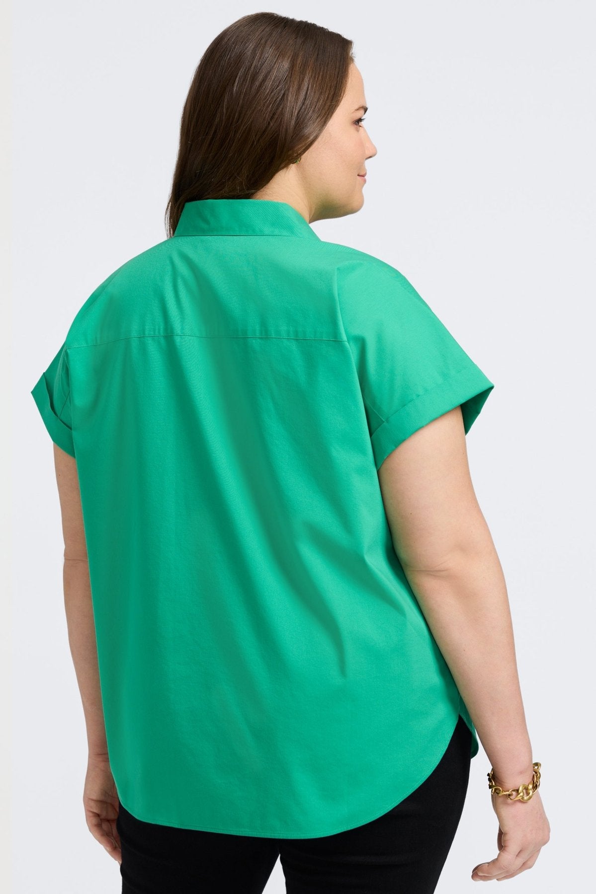 Abigail Plus No Iron Stretch Short Sleeve Shirt