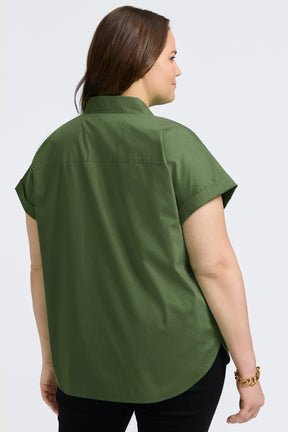 Abigail Plus No Iron Stretch Short Sleeve Shirt