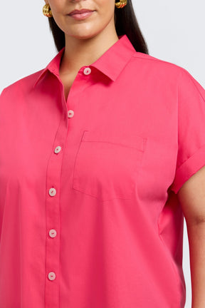 Abigail Plus No Iron Stretch Short Sleeve Shirt