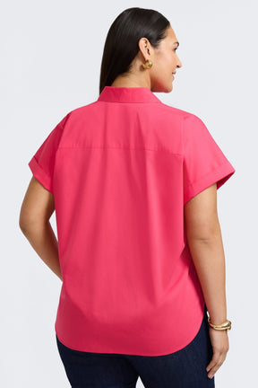 Abigail Plus No Iron Stretch Short Sleeve Shirt