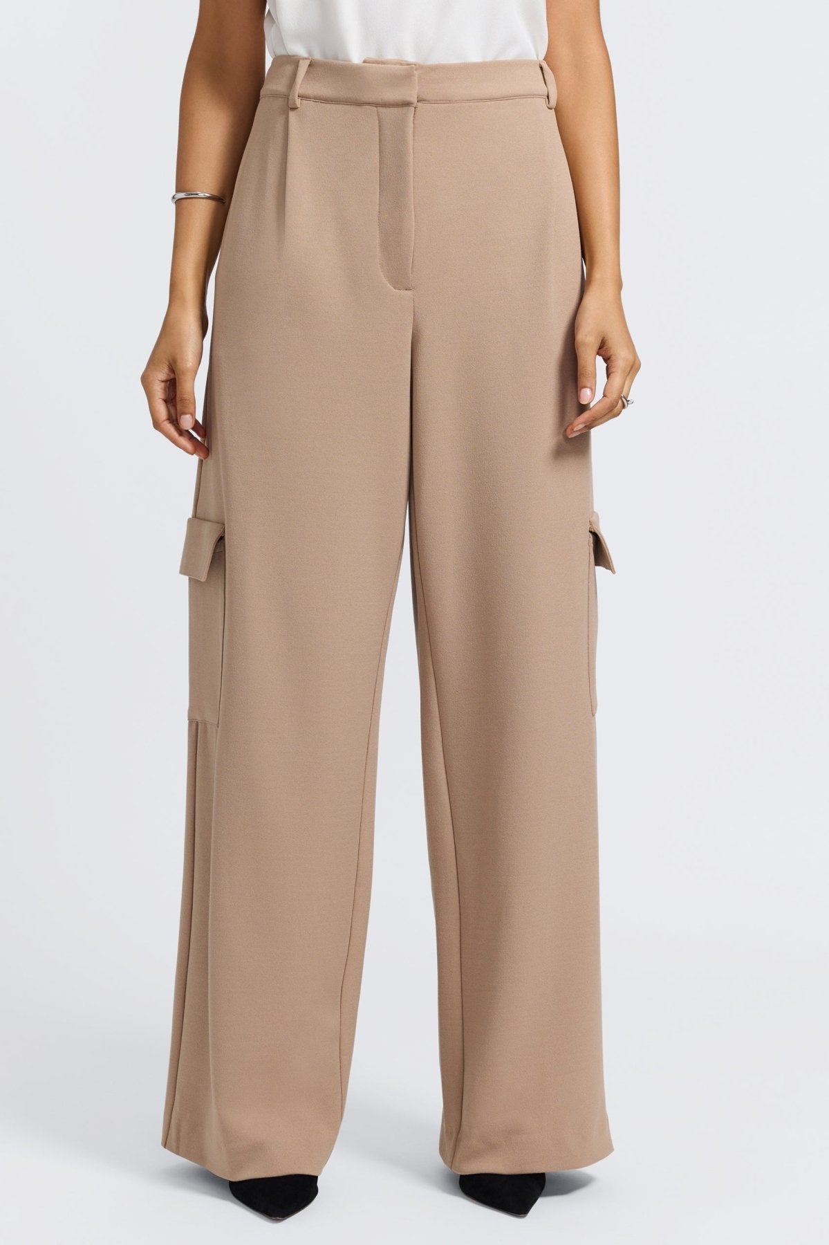Elizabeth Knit Crepe Cargo Pants