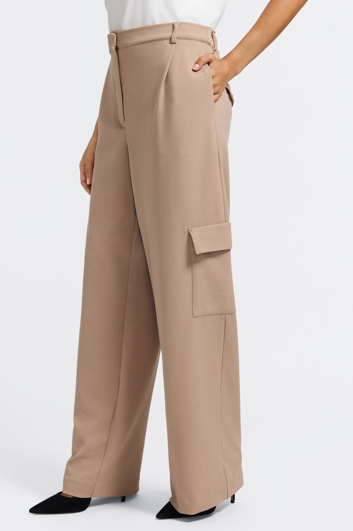 Elizabeth Knit Crepe Cargo Pants