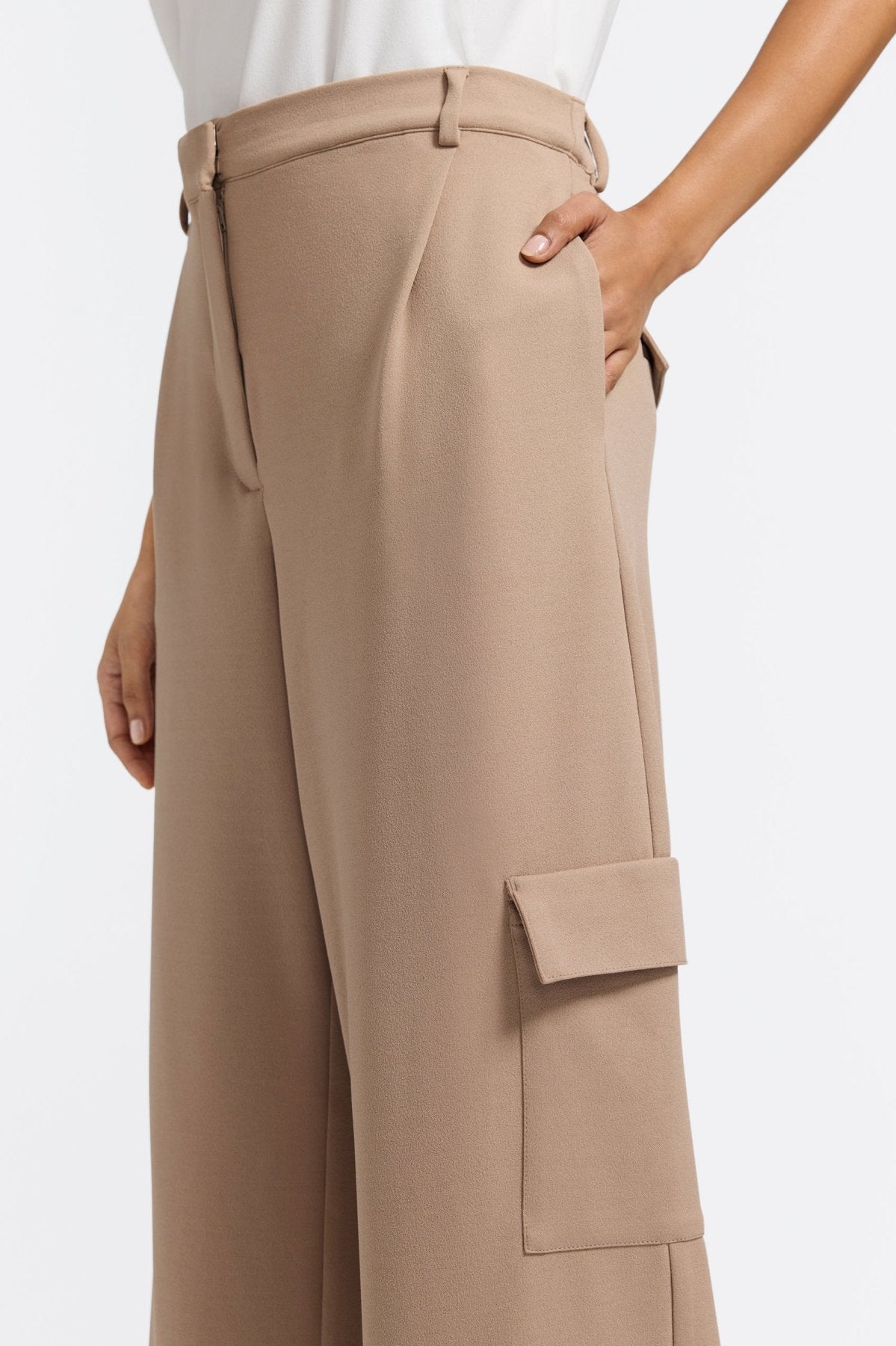 Elizabeth Knit Crepe Cargo Pants