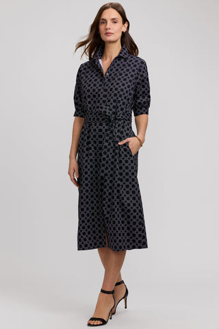 Esther Square Links Elbow Sleeve Dress