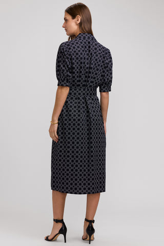 Esther Square Links Elbow Sleeve Dress