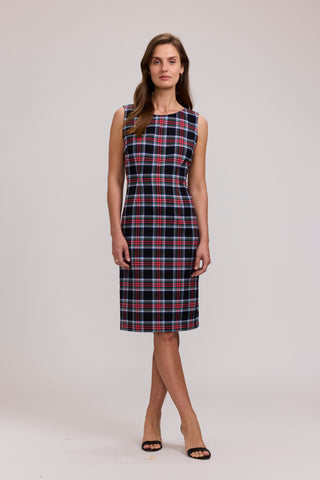 Pryce Holiday Plaid Sheath Dress
