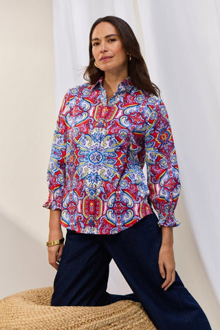 Olivia Mediterranean Tiles 3/4 Sleeve Shirt