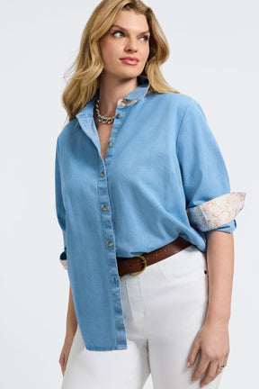 Margie Plus Tencel® Denim Long Sleeve Shirt