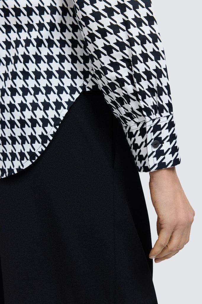 Meghan Classic Houndstooth Long Sleeve Shirt