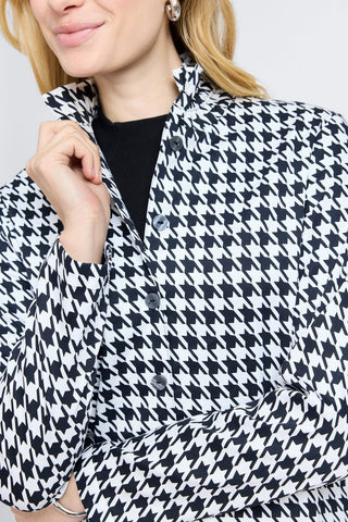 Carolina Classic Houndstooth Long Sleeve Shirt Jacket
