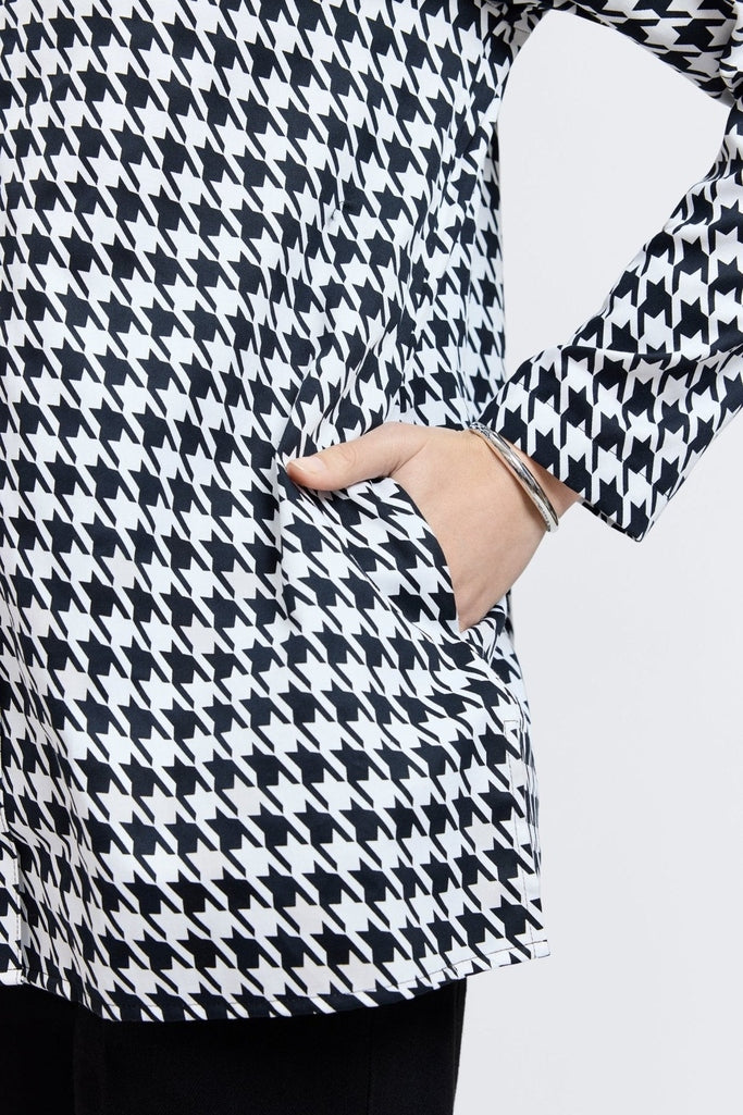 Carolina Classic Houndstooth Long Sleeve Shirt Jacket