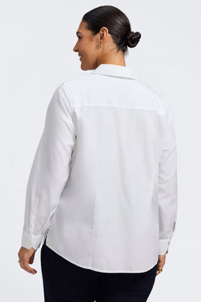 Dianna Plus No Iron Pinpoint Long Sleeve Shirt