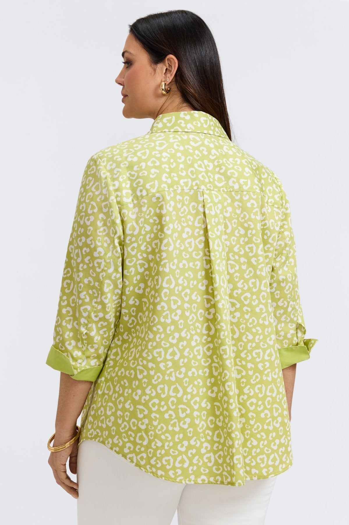 Margie Plus Tonal Cheetah 3/4 Sleeve Shirt