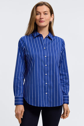 Margie Classic Wide Stripe Long Sleeve Shirt