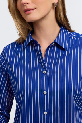 Margie Classic Wide Stripe Long Sleeve Shirt