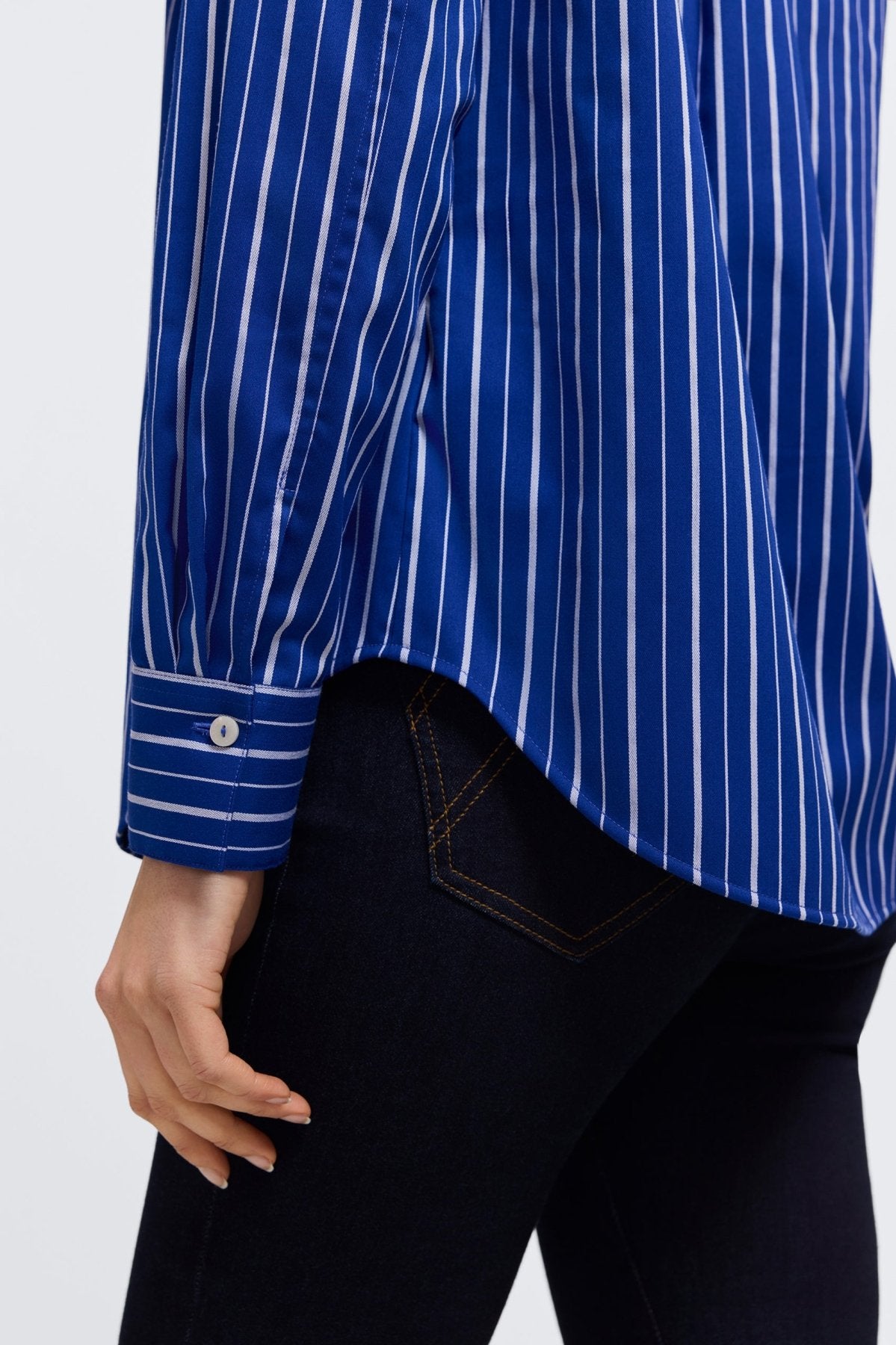 Margie Classic Wide Stripe Long Sleeve Shirt