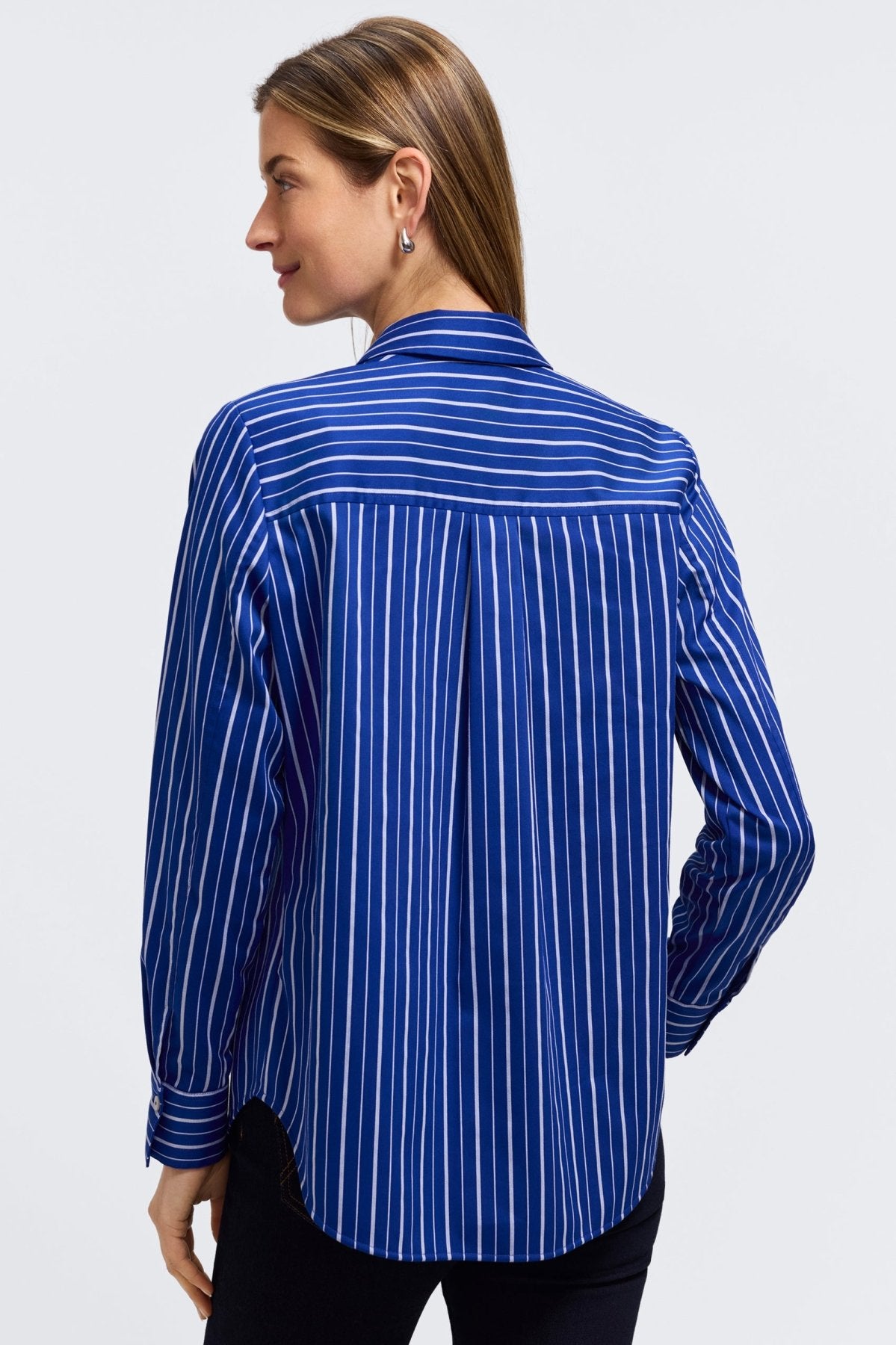 Margie Classic Wide Stripe Long Sleeve Shirt