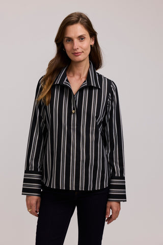 Catalina Shimmer Stripe Long Sleeve Popover Shirt
