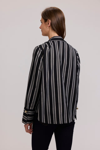 Catalina Shimmer Stripe Long Sleeve Popover Shirt