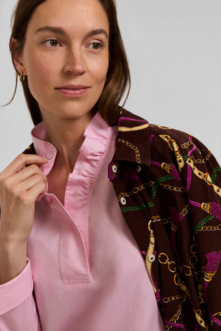 Tammy No Iron Pinpoint Long Sleeve Popover Shirt