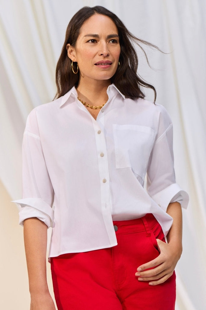 best no iron dress shirts women Women's Long Sleeve No Iron Pinpoint Shirt