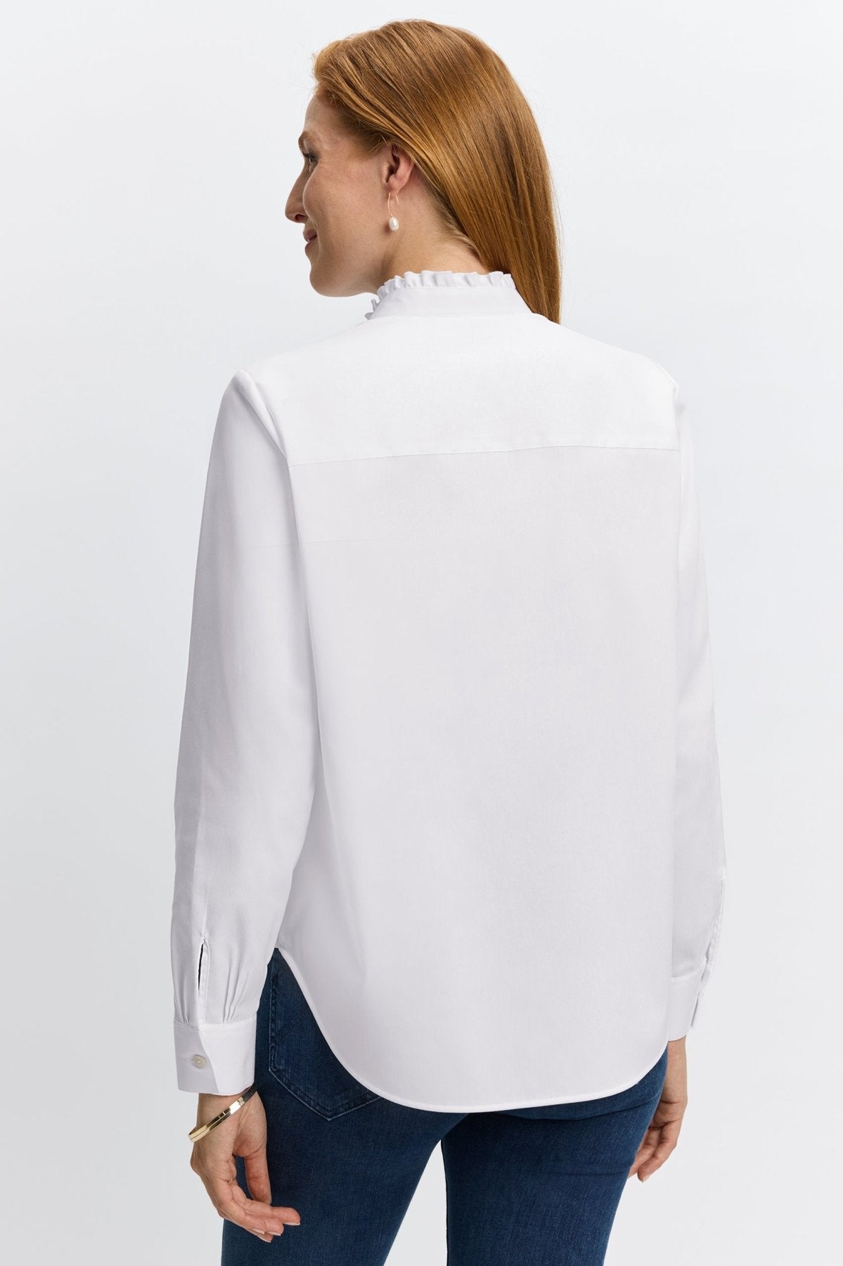 Mariel No Iron Stretch Matte Sateen Long Sleeve Shirt