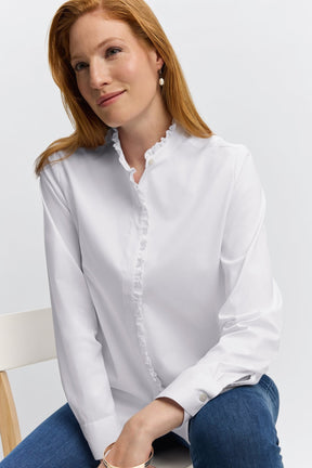 Mariel No Iron Stretch Matte Sateen Long Sleeve Shirt