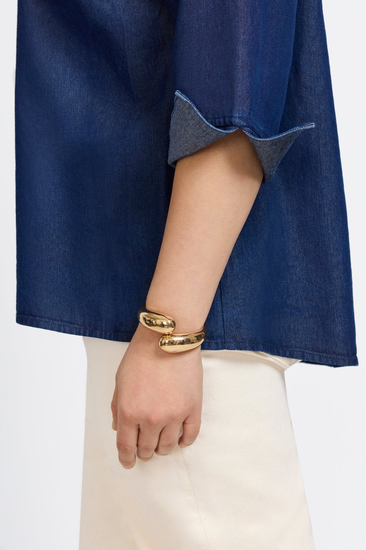 Agnes Plus Tencel® Denim 3/4 Sleeve Popover Shirt