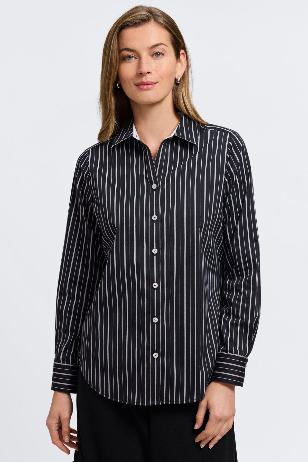 #color_black & white wide stripe