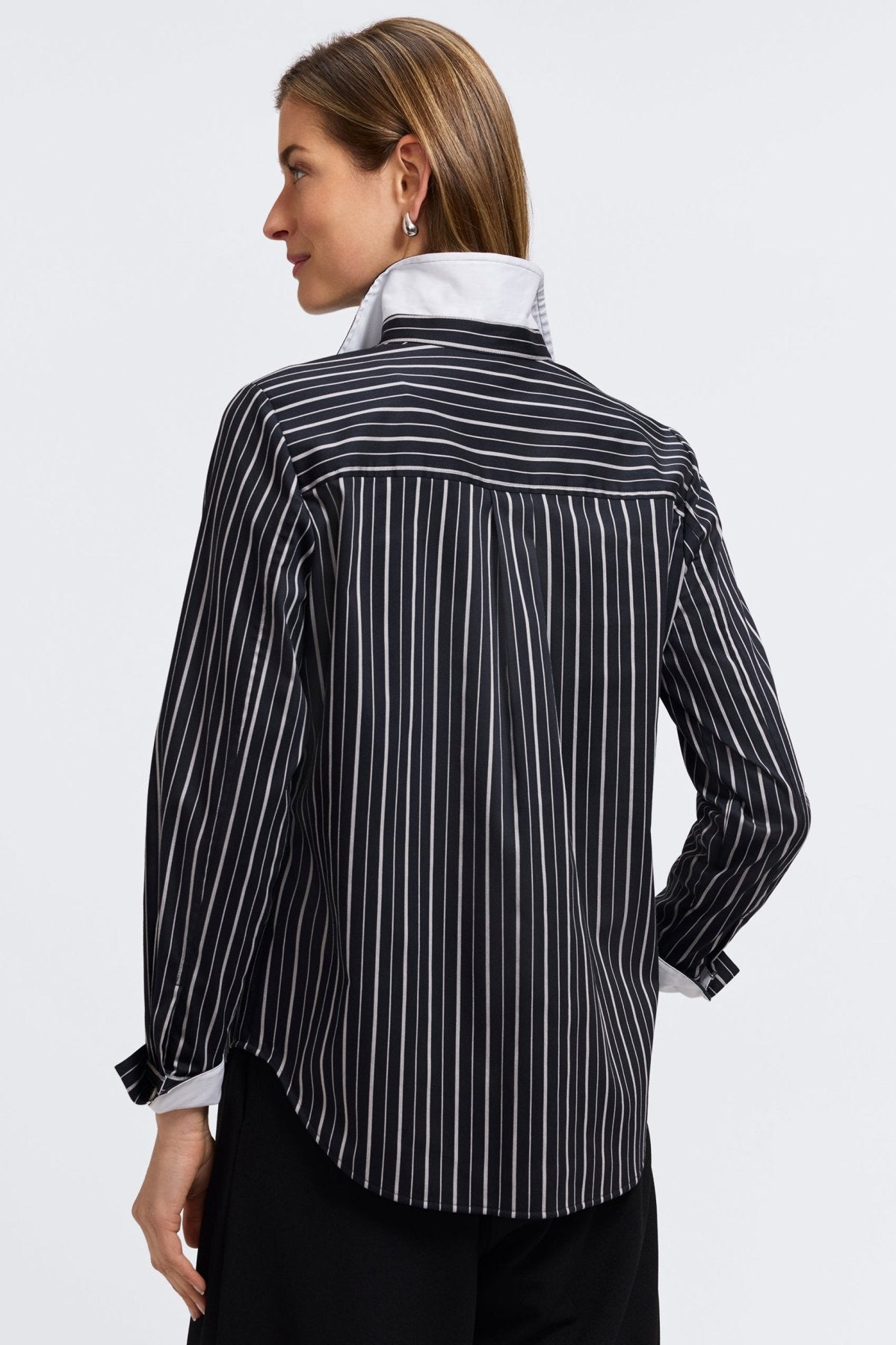 Margie Classic Wide Stripe Long Sleeve Shirt