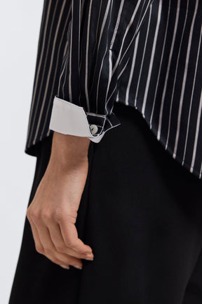 Margie Classic Wide Stripe Long Sleeve Shirt