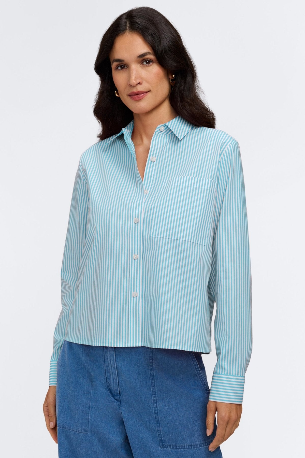 #color_capri pinpoint stripe