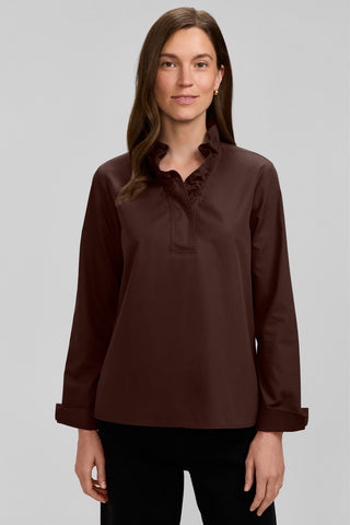 Tammy No Iron Pinpoint Long Sleeve Popover Shirt