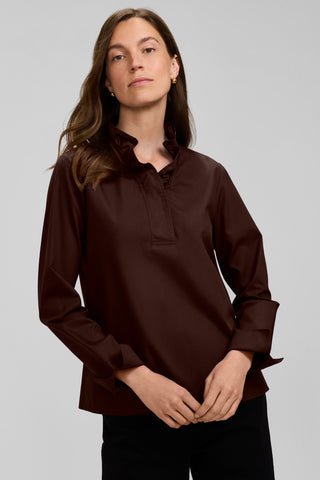 Tammy No Iron Pinpoint Long Sleeve Popover Shirt