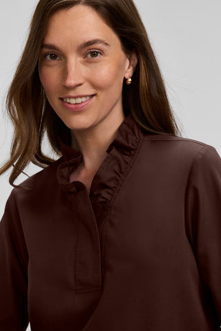 Tammy No Iron Pinpoint Long Sleeve Popover Shirt