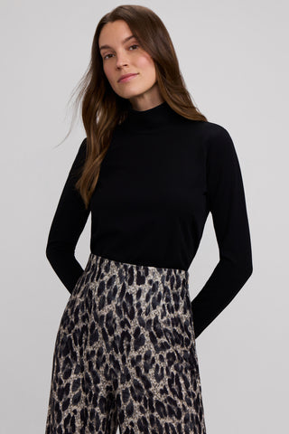 Arlette Midnight Cheetah Knit Crepe Ankle Length Pants