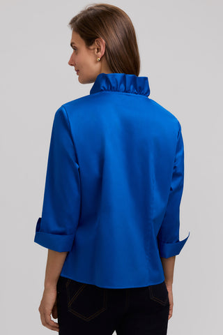 Edith Stretch Matte Sateen 3/4 Sleeve Shirt