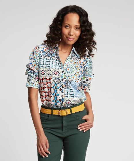Mary Solid Crinkle Shirt
