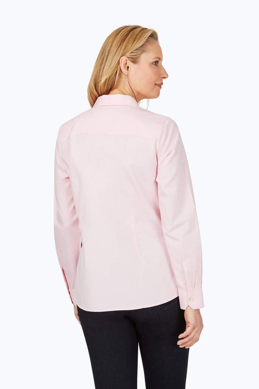 Dianna Essential Pinpoint Non-Iron Shirt #color_chambray pink