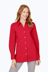 Pippa Stretch Non-Iron Shirt #color_sweet cherry